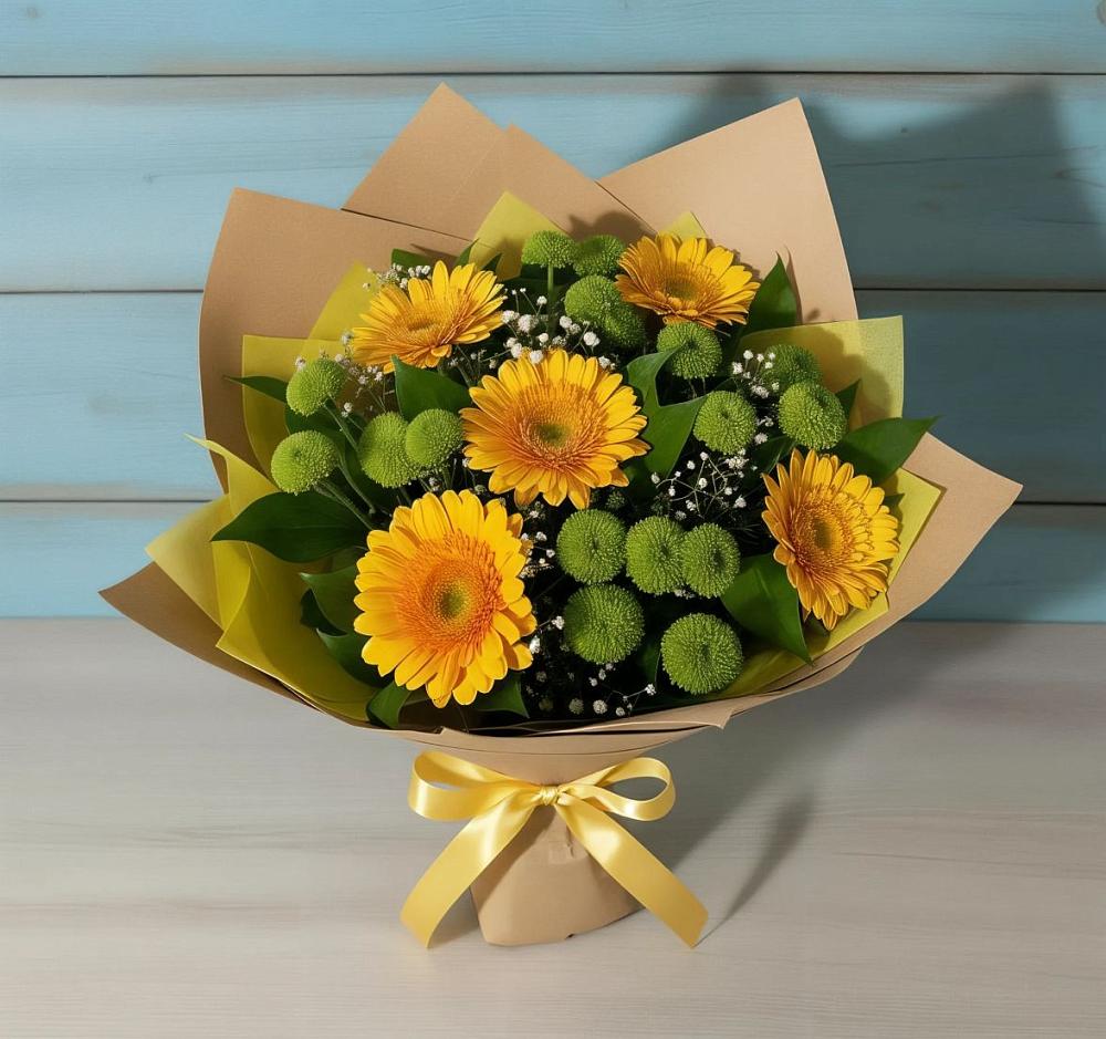 Букет цветов из: Герберы и Хризантемы в Жилине