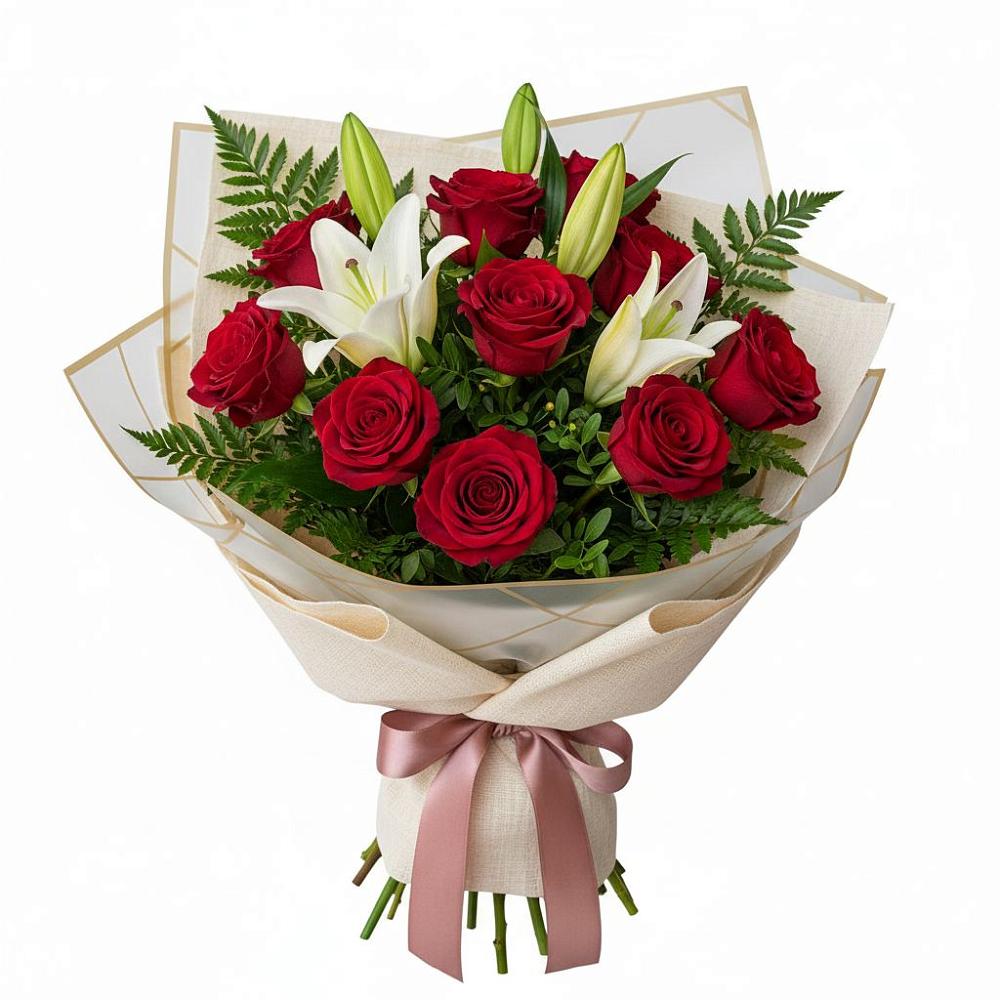 Букет цветов из: Лилии и Розы в Жилине