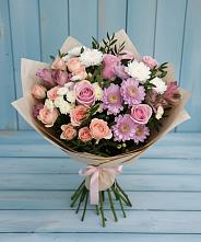 Букет цветов из:  Хризантемы, Розы и Альстромерии в Жилине