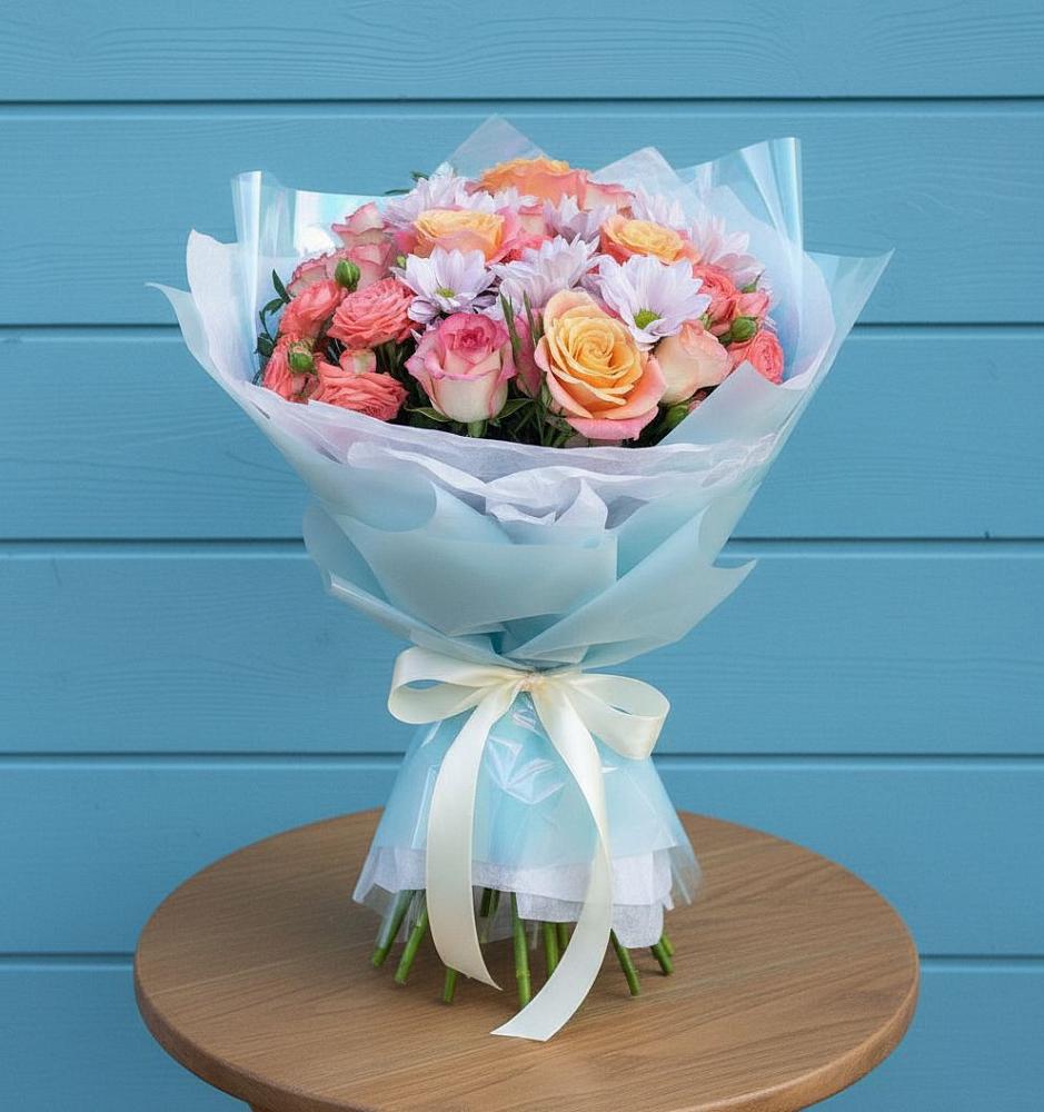 Букет цветов из: Хризантемы и Розы в Жилине