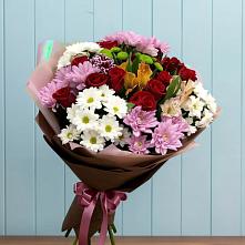 Букет цветов из:  Розы, Хризантемы и Альстромерии в Жилине